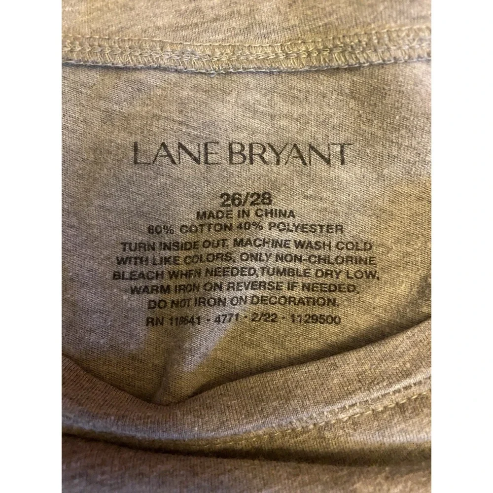 Lane Bryant Baseball Heart T-shirt‎ Gray Women's 26/28 Baseball Mom Mother's Day - Picture 3 of 6